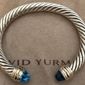 David Yurman 7mm Cable Classic Blue Topaz Bracelet